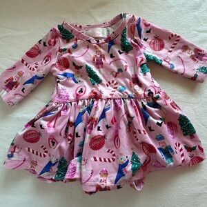 Pink Holiday Baby Dress